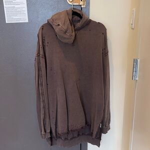 Free People Hoodie with zipper slits on side